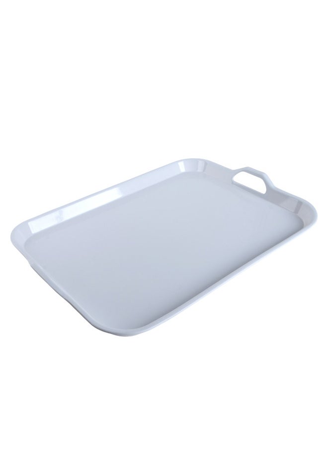 Trust 3-Piece Melamine Serving Tray Set Small Size 38CM, Medium Size 45CM & Large Size 52CM White  - Image 2