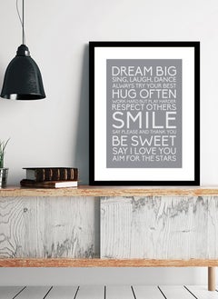 Spoil Your Wall Wall Posters with Dream Big Sing Launch Dance Motivational Quote and Black Frame - Wall Arts Home Décor Photo Frames - 30x40cm by Spoil Your Wall  - Image 2