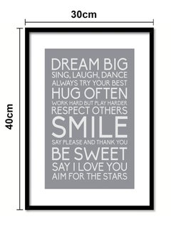Spoil Your Wall Wall Posters with Dream Big Sing Launch Dance Motivational Quote and Black Frame - Wall Arts Home Décor Photo Frames - 30x40cm by Spoil Your Wall  - Image 3
