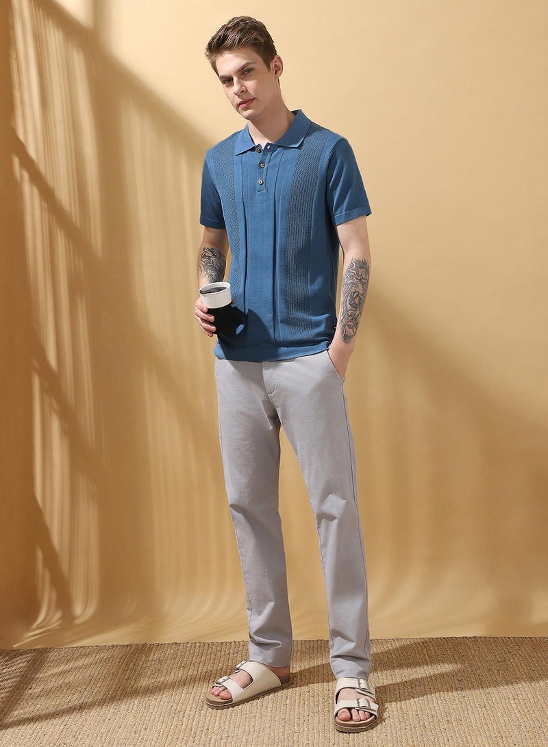 Dennis Lingo Men's Steller 100% Cotton Textured Regular Fit T-Shirt  - Image 5