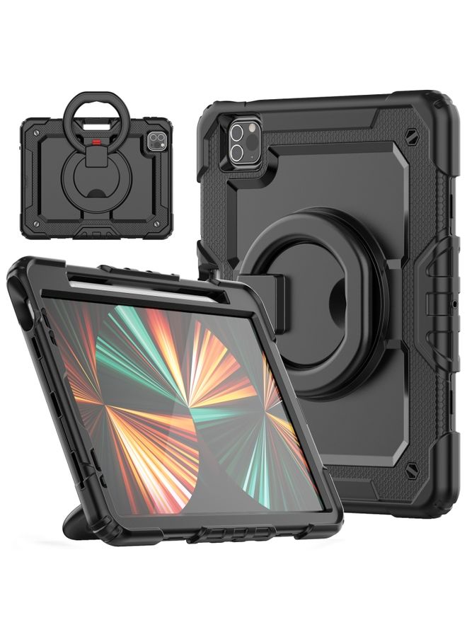 HuHa Case Cover For iPad Pro 11 2022 / 2021 Bracelet Holder Silicone + PC Tablet Case For iPad Pro 11 Black 