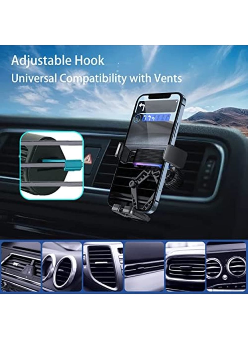 SYOSI Phone Mount for Car Vent, Upgraded Hook Clip, Cell Phone Holder Car Hands Free Cradle in Vehicle Car Phone Holder Compatible with iPhone 14/13/12 All Phones, Universal Cell Phone Automobile Cradles - Image 4