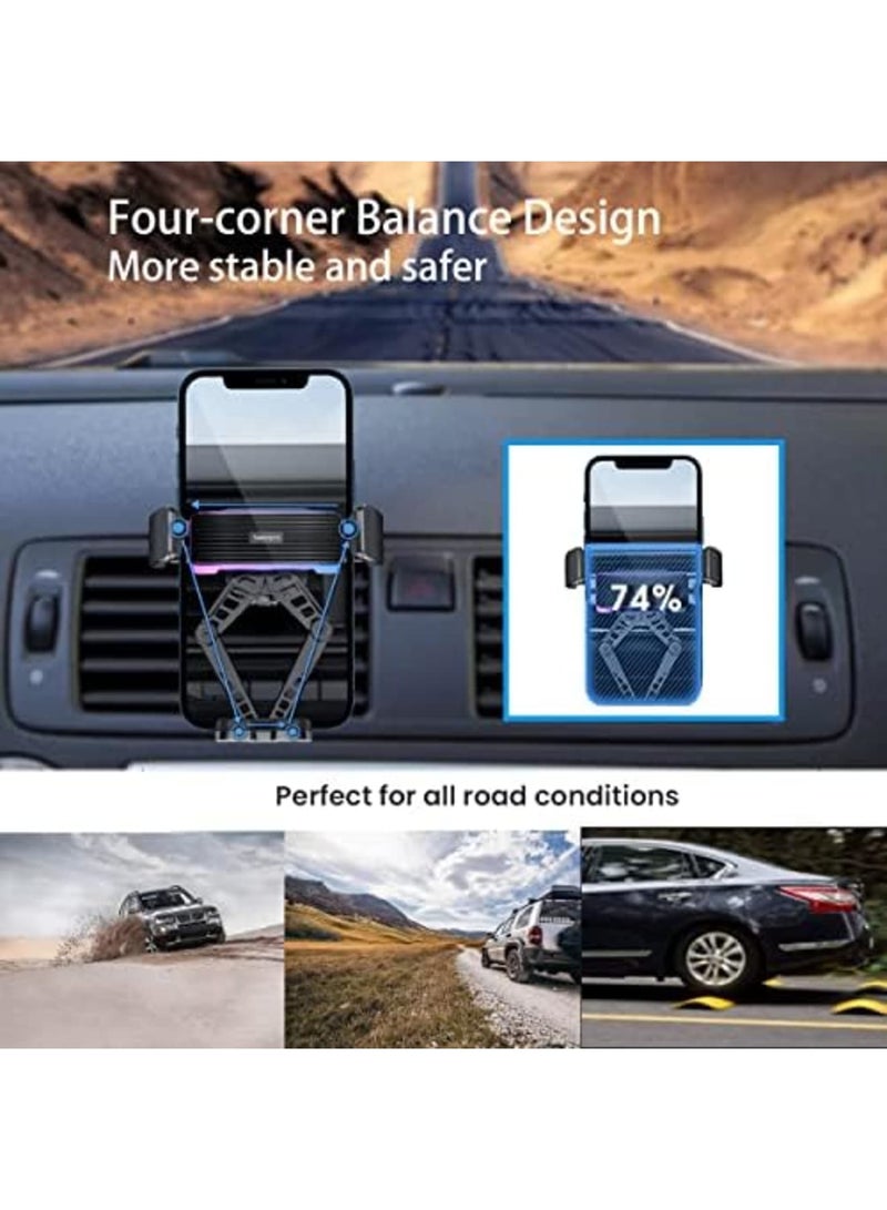 SYOSI Phone Mount for Car Vent, Upgraded Hook Clip, Cell Phone Holder Car Hands Free Cradle in Vehicle Car Phone Holder Compatible with iPhone 14/13/12 All Phones, Universal Cell Phone Automobile Cradles - Image 3