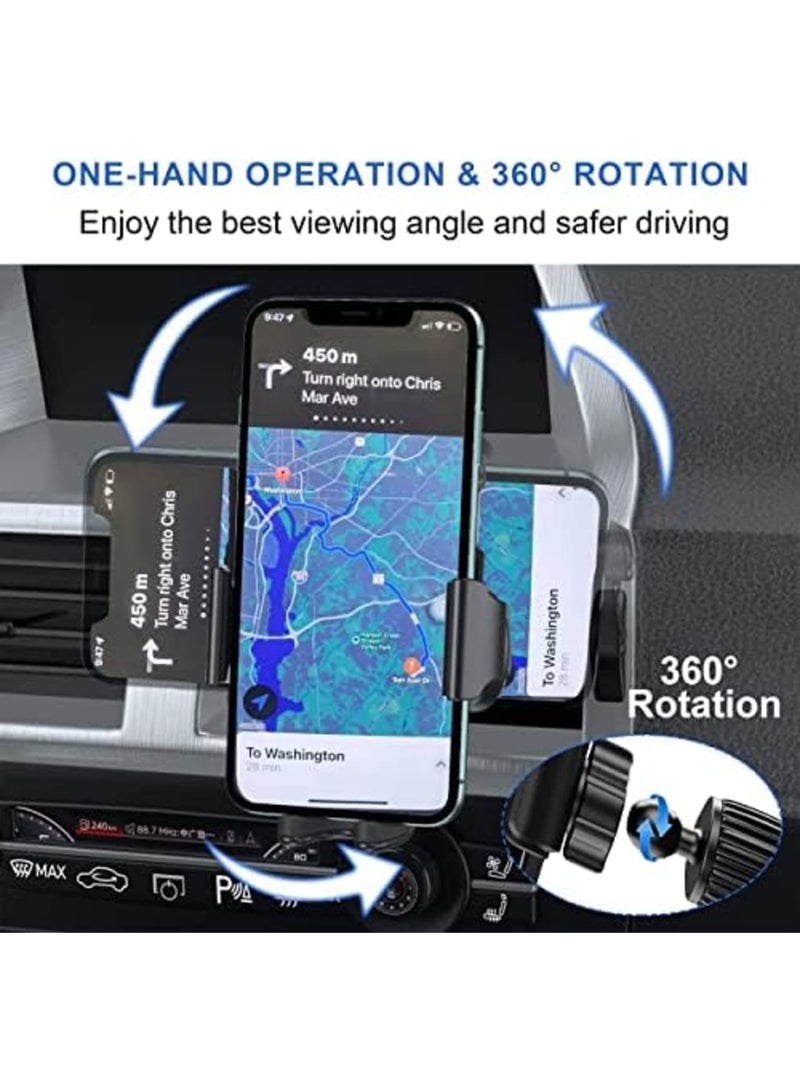 SYOSI Phone Mount for Car Vent, Upgraded Hook Clip, Cell Phone Holder Car Hands Free Cradle in Vehicle Car Phone Holder Compatible with iPhone 14/13/12 All Phones, Universal Cell Phone Automobile Cradles - Image 5