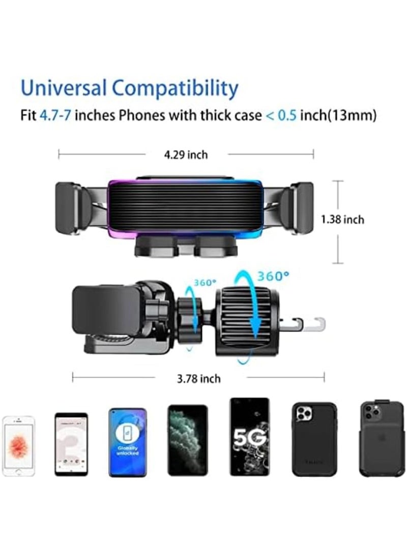 SYOSI Phone Mount for Car Vent, Upgraded Hook Clip, Cell Phone Holder Car Hands Free Cradle in Vehicle Car Phone Holder Compatible with iPhone 14/13/12 All Phones, Universal Cell Phone Automobile Cradles - Image 2