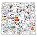 Auconda 100 PCS Halloween Ghost Theme Vinyl Stickers Cute Ghost Decorative Stickers for Parties Suitable for Children Teens and Adults Ideal for Water Bottles Laptops and Cups - Image 3