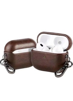 Generic AirPods 4th Generation Case Leather Case, Compatible with AirPods 4 Gen (2024) (USB-C), Compatible with MagSafe, Drop Protection Cover with Lanyard, Orbit Hybrid Case, Brown  - Image 3