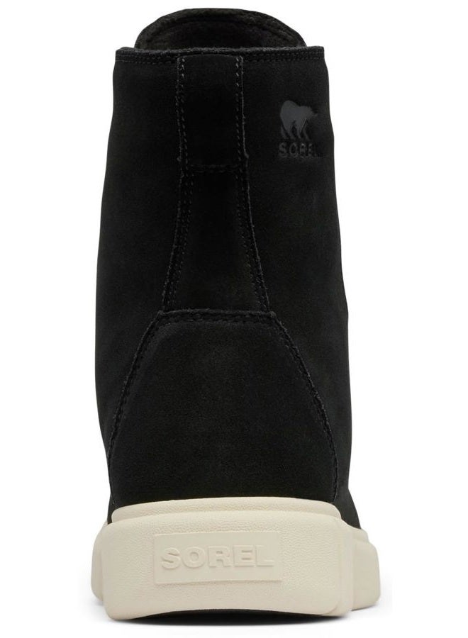 SOREL Women's Explorer lll Joan Waterproof Boot, Black/White, 38 EU - Image 4