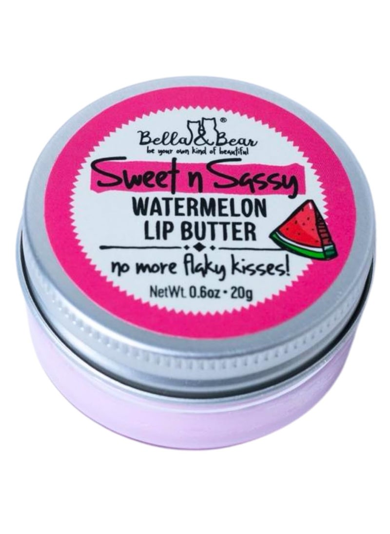 Bella and Bear Bella  Bear Sweet n Sassy Vegan Watermelon Lip Butter 06 oz 