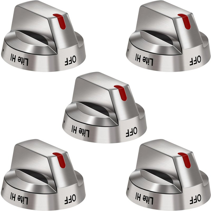 DG64-00473A Burner Control Dial Knob Range Oven Replacement Compatible with Samsung Gas Stove Knob NX58H5600SS NX58F5700WS NX58H5650WS NX58J7750SS NX58M6850SS ï¼ˆ5pcsï¼‰.