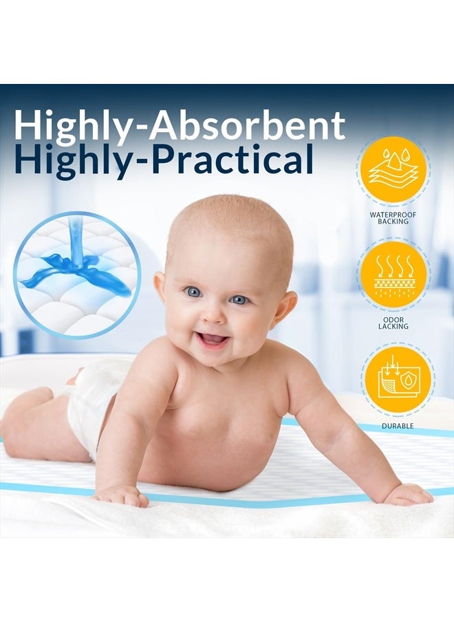 MED PRIDE Disposable Underpads 17'' x 24'' (300-Count) Incontinence Pads, Bed Covers, Puppy Training | Thick, Super Absorbent Protection for Kids, Adults, Elderly | Liquid, Urine, Accidents  - Image 3