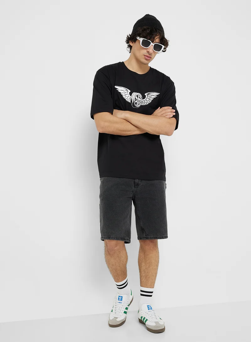 Seventy Five Printed Crew Neck T-Shirt
