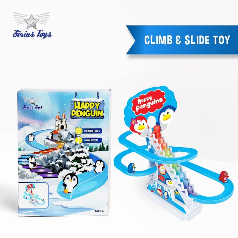 Tec Tavakkal مجموعة ألعاب انزلاق البطاريق، بطاريق كرتونية مضحكة تتسلق السلالم تلقائيًا مجموعة مسار سباق البطاريق الصغيرة الجميلة لعبة انزلاق مع أضواء وموسيقى (مجموعة مسار البطاريق) - Image 5