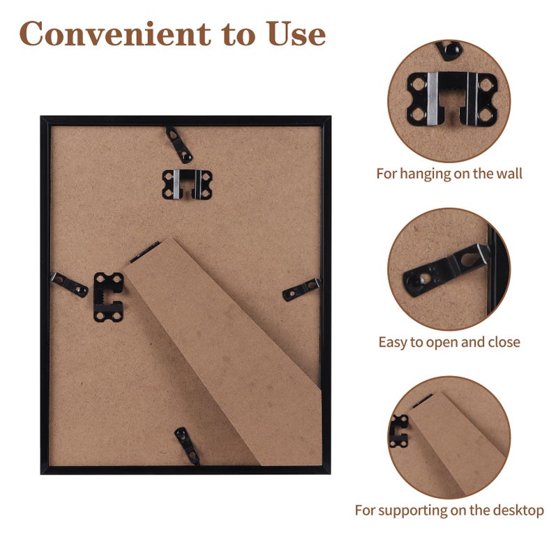 Hoikwo 18 Packs 8x10 Rustic Brown Multi Picture Frames Set for Family Photos  Artwork  Light Weight Bulk 8 by 10 Frames Pack for Wall Hanging and Table  Stylish Picture Frames - Image 4