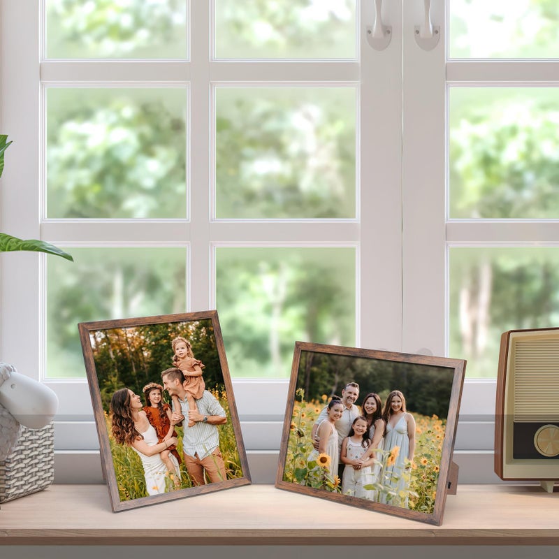 Hoikwo 18 Packs 8x10 Rustic Brown Multi Picture Frames Set for Family Photos  Artwork  Light Weight Bulk 8 by 10 Frames Pack for Wall Hanging and Table  Stylish Picture Frames - Image 5