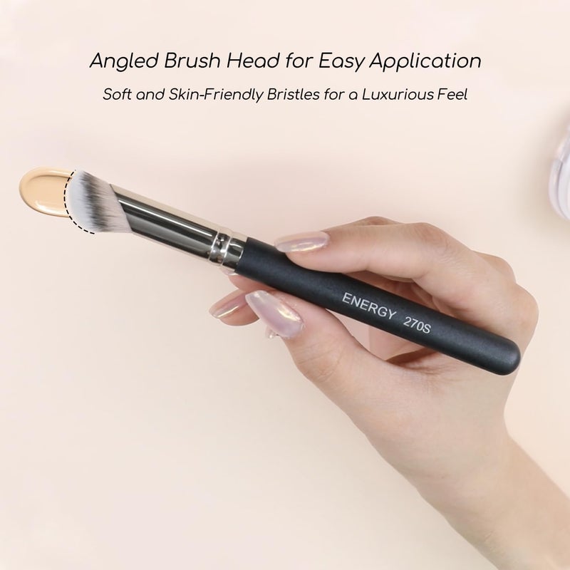 Energy Nose Contour Brush Angled Small Foundation Brush- Versatile Makeup Brush for Precision Contouring & Concealing, Perfect for Liquid, Cream & Powder Products - Image 3