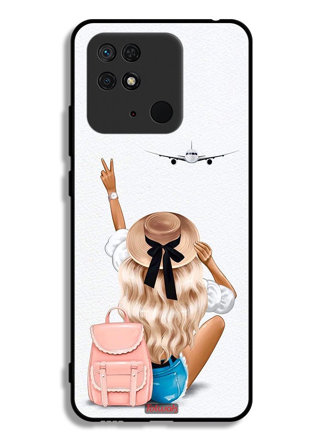 Tolwak Xiaomi Redmi 10C Protective Case Cover Girl Love Travel - Image 2