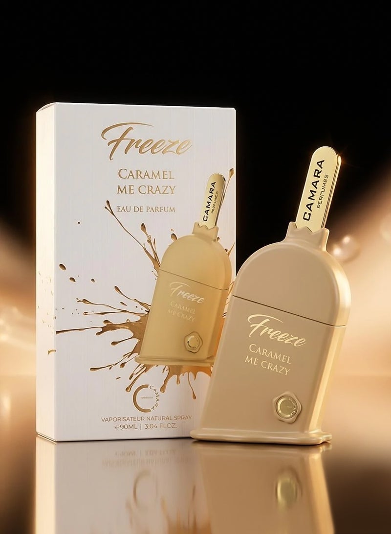 Camara Freeze Caramel Me Crazy by Camara Perfumes EDP 90ml | Oriental Vanilla Perfume for Women & Men | Long Lasting with Caramel - Image 1