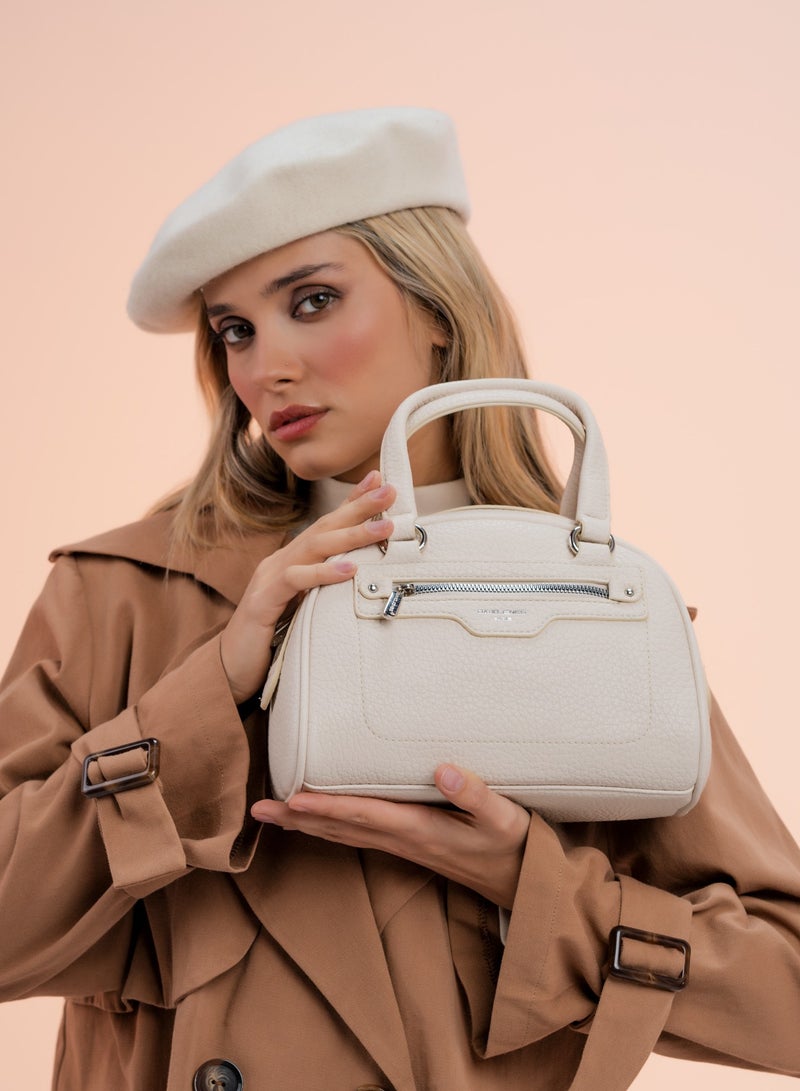 David Jones David Jones- Minimal Elegant Tote Handbag for Women in model cm6944- Stylish and Simple Round Bag- Everyday go to All rounder Hand and shoulder Bag- Cross body Tote bag for All women - Image 3