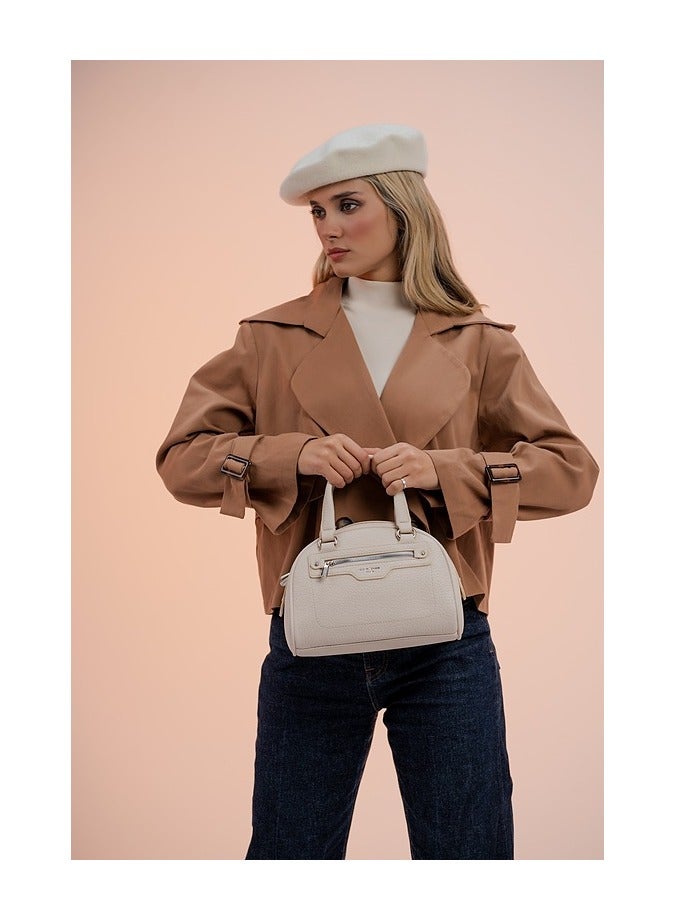 David Jones David Jones- Minimal Elegant Tote Handbag for Women in model cm6944- Stylish and Simple Round Bag- Everyday go to All rounder Hand and shoulder Bag- Cross body Tote bag for All women - Image 4