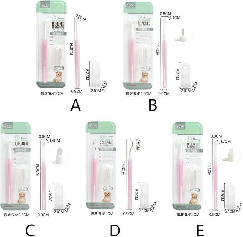 فرشاة أسنان للأصابع للحيوانات الأليفة بشعيرات ناعمة للكلاب والقطط والجراء عبوة واحدة باللون الأخضر - Image 5