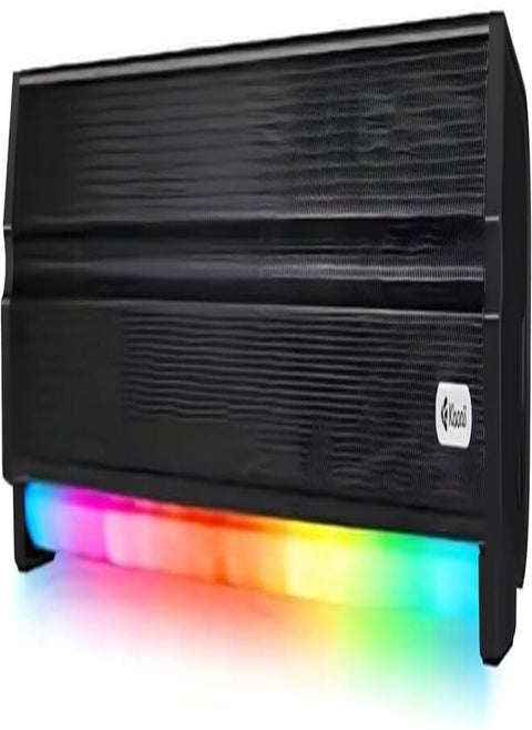 Bluetooth Speaker-LED-802 RGB Powerful Sound 5W with Distinctive Lighting, Up to 5 Hours Playback – with USB & TF Input, Type-C-Charging - Black