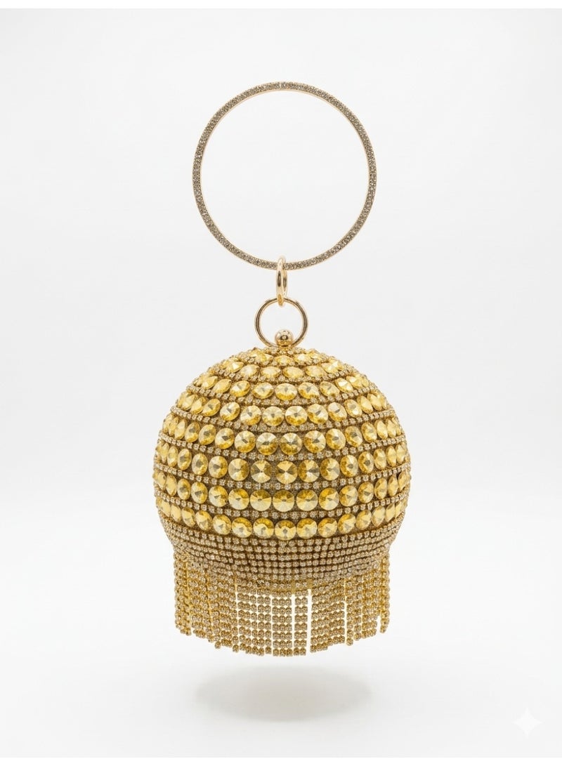 LIFESTYLISH Crossbody evening bag Round shape ZS-2 - Gold - Image 1