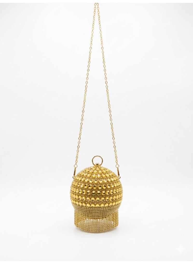 LIFESTYLISH Crossbody evening bag Round shape ZS-2 - Gold - Image 2