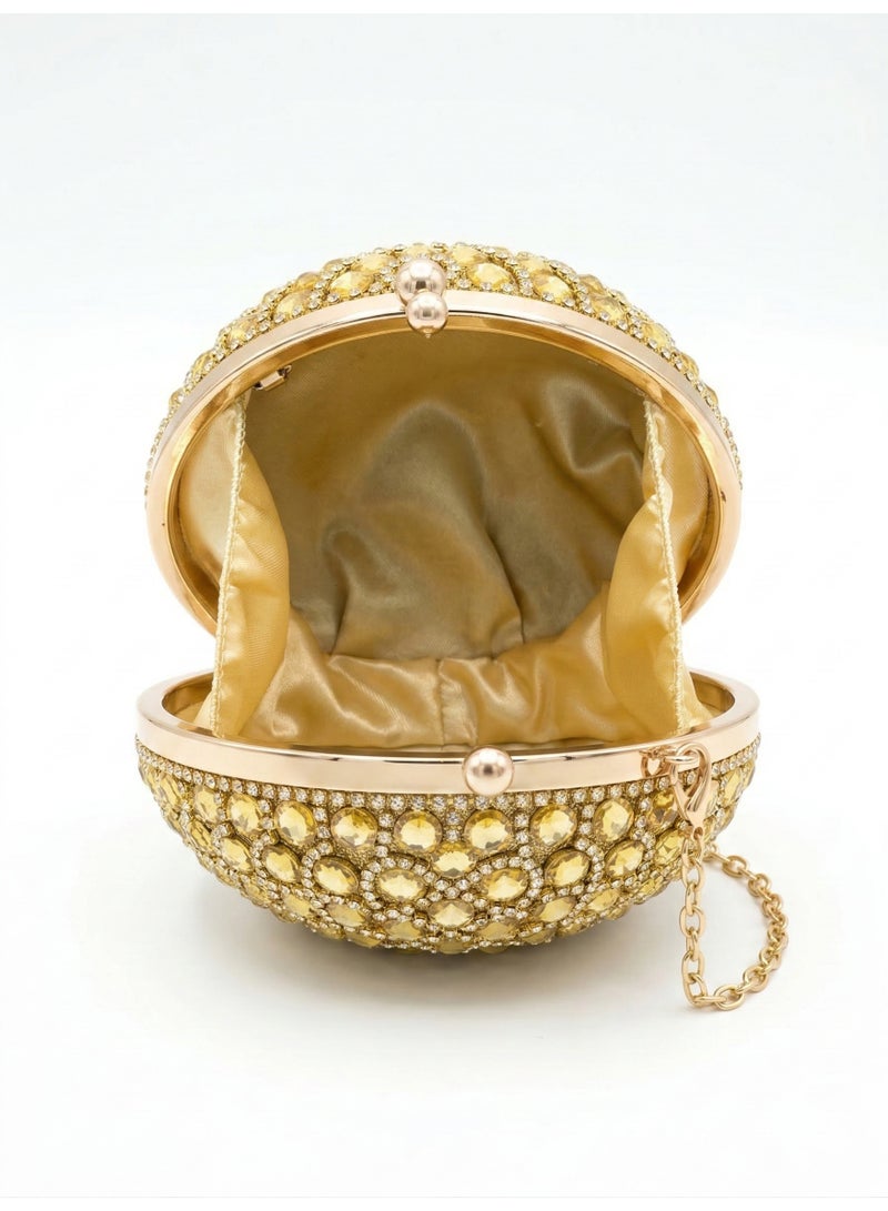 LIFESTYLISH Crossbody evening bag Round shape ZS-2 - Gold - Image 3