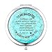 sedmart Daughter Gifts from Mom and Dad,Sweet Birthday Gift for Daughter Teen Girls Keepsake,Unique Engraved Natural Turquoise Compact Mirror - Image 2