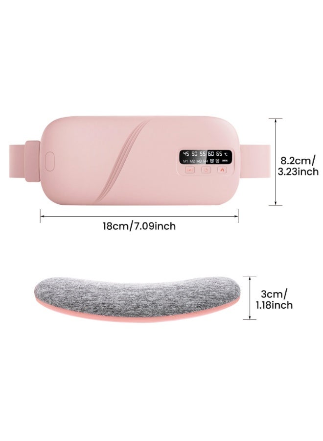 Cordless Heating Pads, 2 in 1 Fast Heating Pad, Electric Waist Belt Device with 5 Heat Levels u0026 4 Massage Modes, Menstrual Heating Pad for Back u0026 Belly Relief, Gifts for Women Girl - Image 2