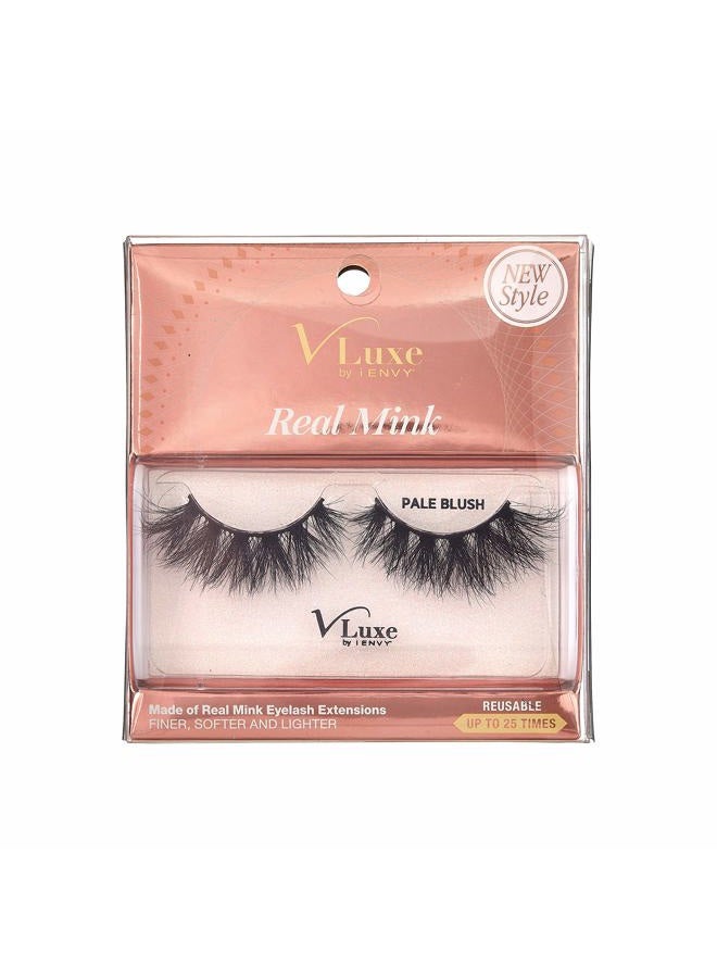 KISS False Eyelashes Real Mink Lashes Dramatic Long Eyelashes (Pale Blush) - Image 1