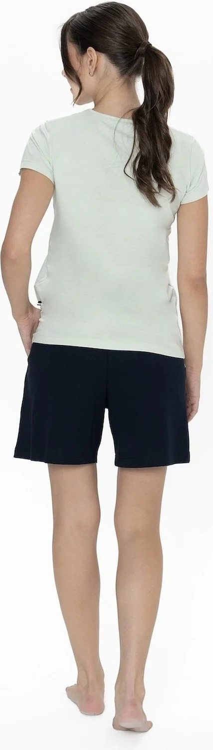 يو اس بولو اسن 20011 Women's Short Sleeve Crew Neck Shorts Pajama Set-Mint
