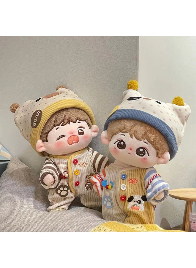 Cosmic Store Baby Sleep Research Institute Climbing Suit 20cm10cm Non-Attribute Cotton Baby Coat Cute All-Match-Specifications:20cm-Color:[three Points] Dessert Bunny Set (bag + Hat + Crawling Clothes)  - Image 3