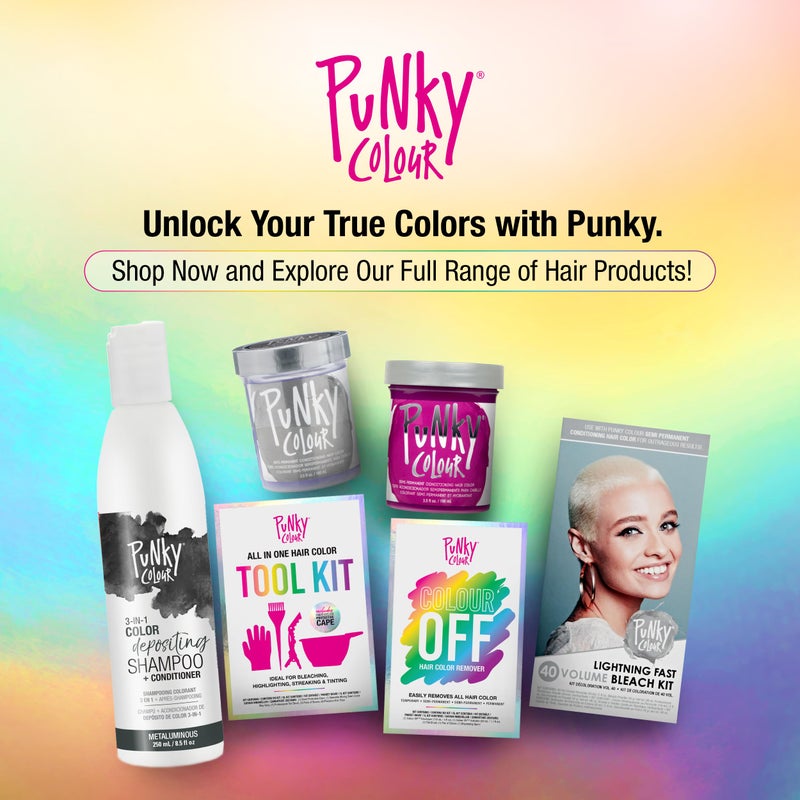 Punky Colour 3-in-1 Hair Color Depositing Conditioner & Hair Cleanser - Metaluminous, Restores & Adds Shine to Faded Hair, 8.5 fl oz. - Image 5