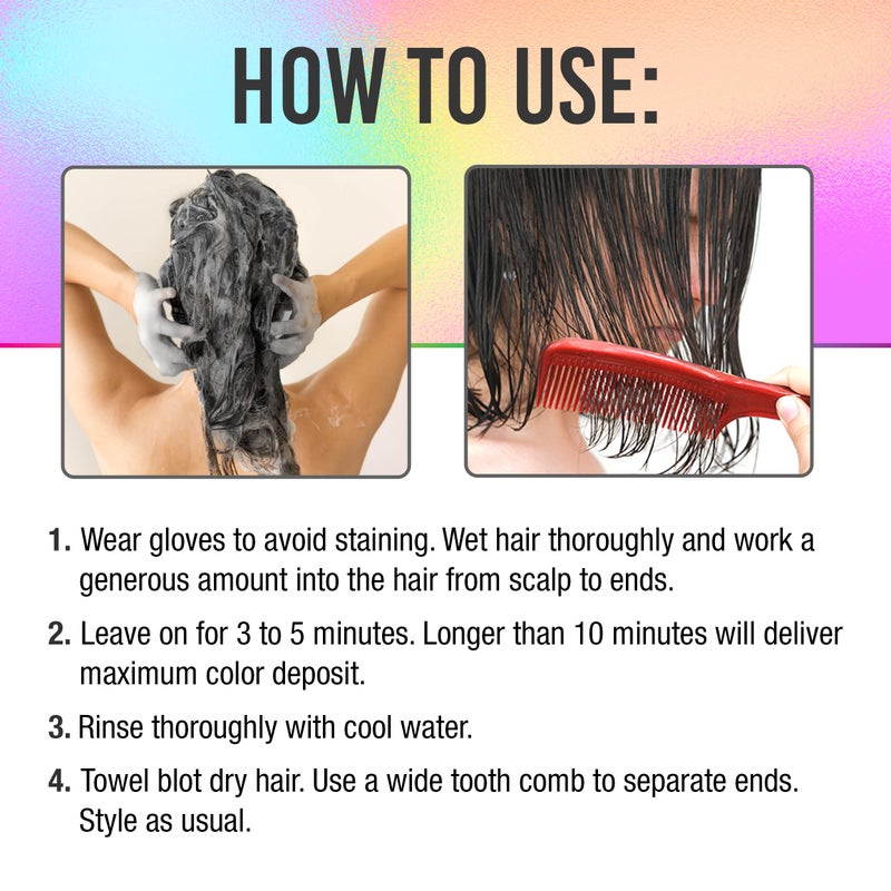 Punky Colour 3-in-1 Hair Color Depositing Conditioner & Hair Cleanser - Metaluminous, Restores & Adds Shine to Faded Hair, 8.5 fl oz. - Image 4