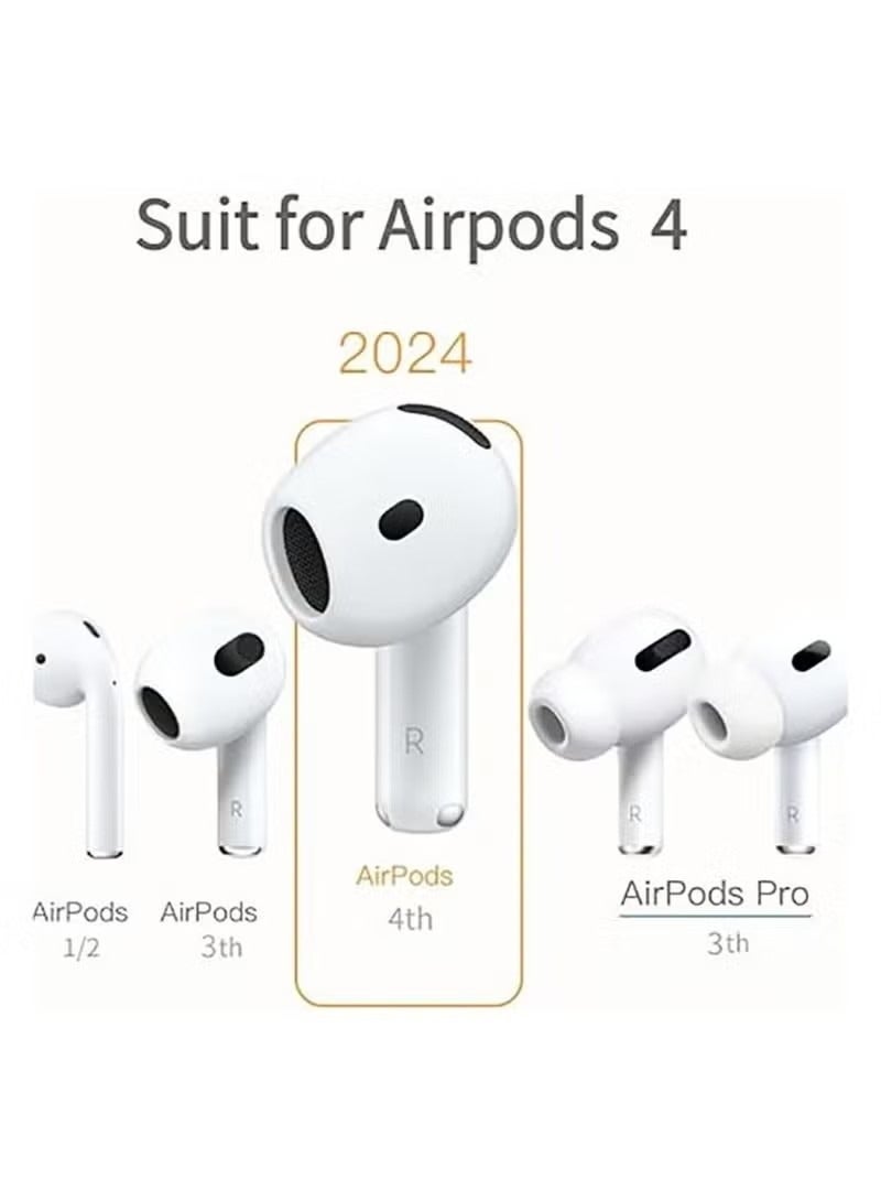 6 Pairs Cover for AirPods 4 Anti Scratches Add Grip Sport Ear Tips Compatible with AirPods 4th Generation (White Black and Green) - Image 2