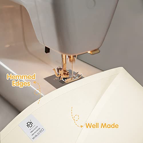 BRILLMAX 6 Pack Ivory Round Tablecloths 120 Inch - Circle Bulk Linen Polyester Fabric Washable Table Cloth Cover for Wedding Reception Banquet Birthday Party Buffet Restaurant - Image 4
