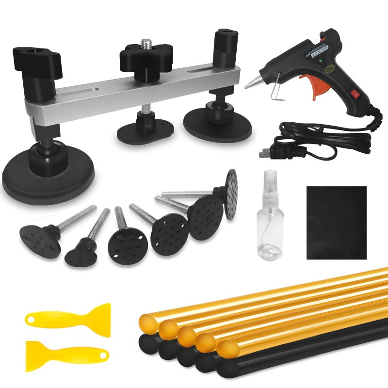 Winsall Auto Body Dent Puller Kit Auto Paintless Dent Repair Kit with Bridge Puller Dent Puller Kit Car Dent Removal Kit Powerfully Pops Car Dents and Other Metal Surface Dents