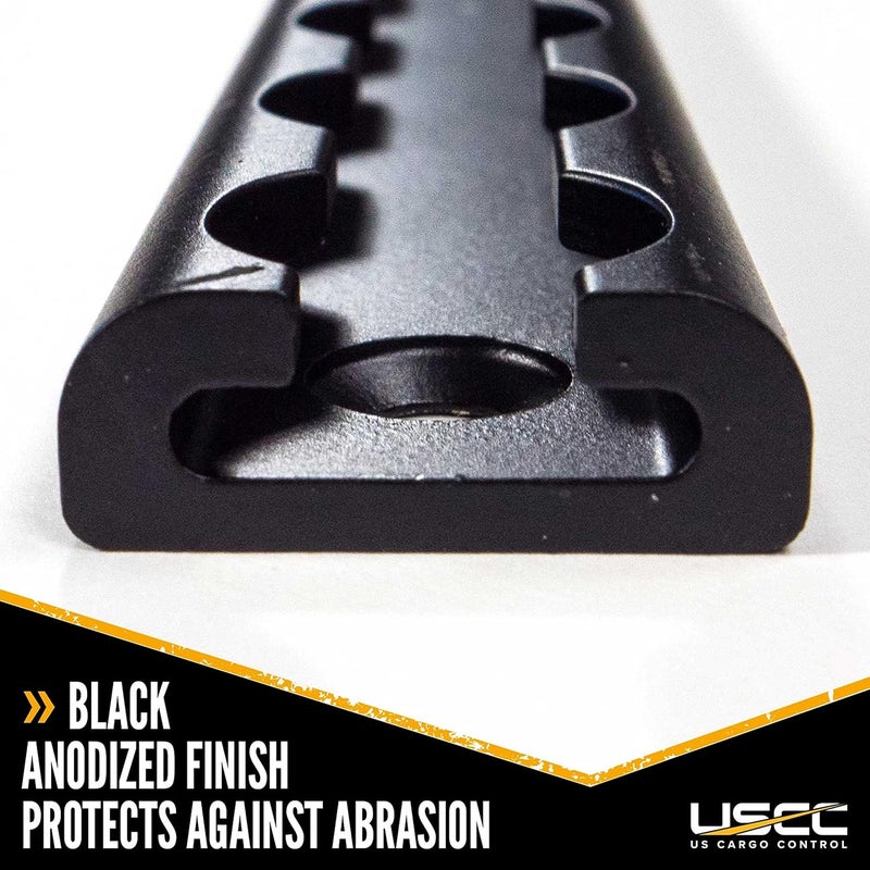 US Cargo Control Black L Track - 12 Inch Length - 4 Pack for Securing Motorcycles, ATVs, and More - Image 3