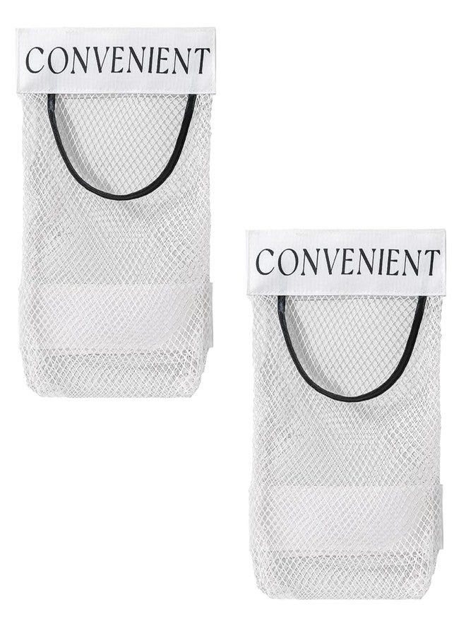 JREEPEE 2Pcs Sticky Wall Mount Trash Bag Holder Dispenser - Under Sink & Cabinet Door Adhesive Organizer for Kitchen, Bathroom, Car, Laundry - Reusable Mesh Storage Bags JREEPEE - Image 1
