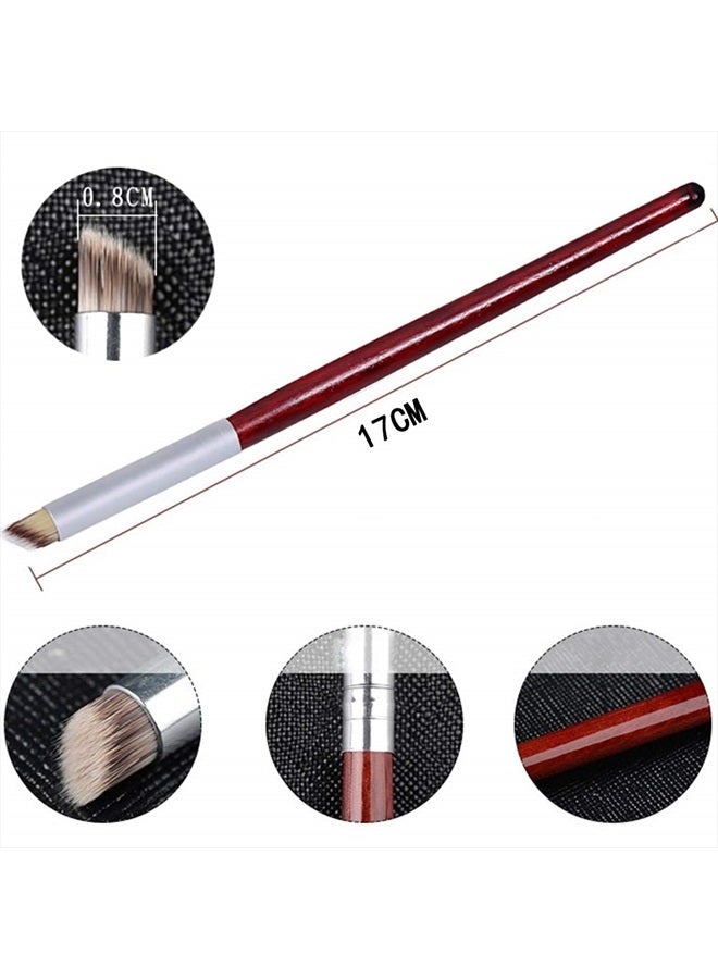 SILPECWEE 3Pcs Acrylic Nail Ombre Brush Set Double-Head Sponge Pen Wooden Nail Gradient Brush With 4Pcs Replaceable Sponge Manicure Tools - Image 5