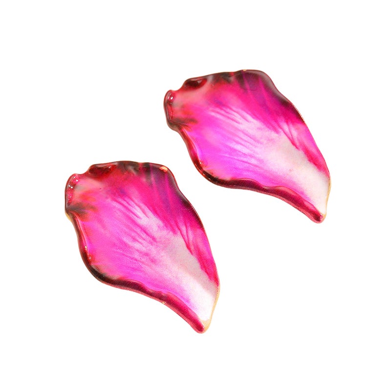 ofeankri French Retro High-End Irregular Pleated Drip Oil Earrings with Enamel Finish, Geometric European Style - Image 5