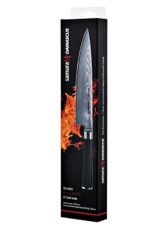 Samura Samura Damascus Chef Knife | 8 Inch Blade | Ergonomic G-10 handle with  Steel Bolster | Damascus Steel Blade | Durable | Better Control | Precision Cutting  - Image 1