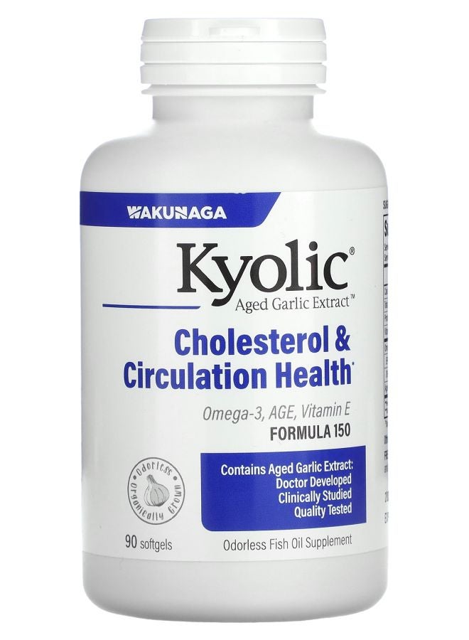 kyolic Aged Garlic Extract Cholesterol & Circulation Health 90 Softgels