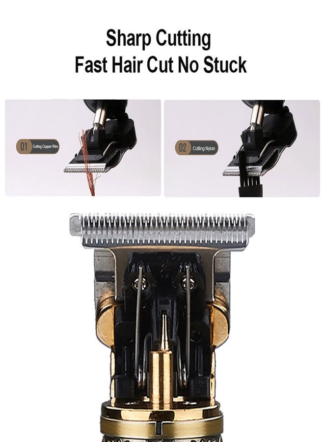 Resuxi Electric Clippers LCD Digital Display Home Hair Trimmer Retro Oil Head Hair Razor USB Rechargeable Household DIY Hair Cutting Machine - Image 4