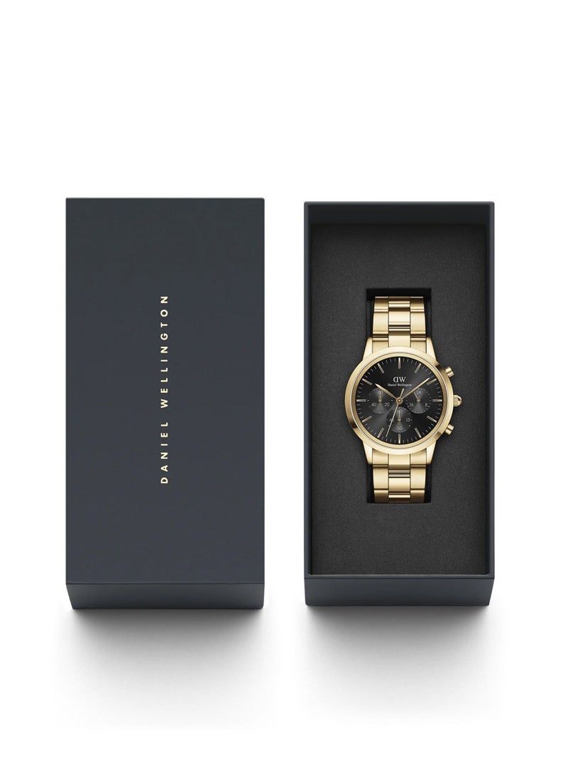 Men Iconic Chronograph Link Onyx Gold Stainless Steel Watch DW00100641 - 42mm - pzsku/Z54888190D3D3A9314A01Z/45/_/1738653471/0055576d-2dfc-46b2-a490-b2e58ceda800