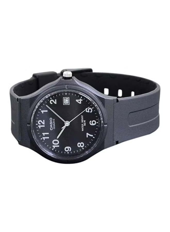 كاسيو ساعة كاسيو للرجال بمينا اسود MQ-24-1B3 - سوار راتنج خفيف الوزن، حركة كوارتز، عرض التاريخ، مقاومة للماء حتى عمق 50 متر، ساعة يد كاجوال يومية للرجال والمراهقين - تصميم كلاسيكي نحيف - Image 2