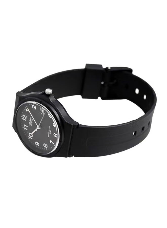 كاسيو ساعة كاسيو للرجال بمينا اسود MQ-24-1B3 - سوار راتنج خفيف الوزن، حركة كوارتز، عرض التاريخ، مقاومة للماء حتى عمق 50 متر، ساعة يد كاجوال يومية للرجال والمراهقين - تصميم كلاسيكي نحيف - Image 4
