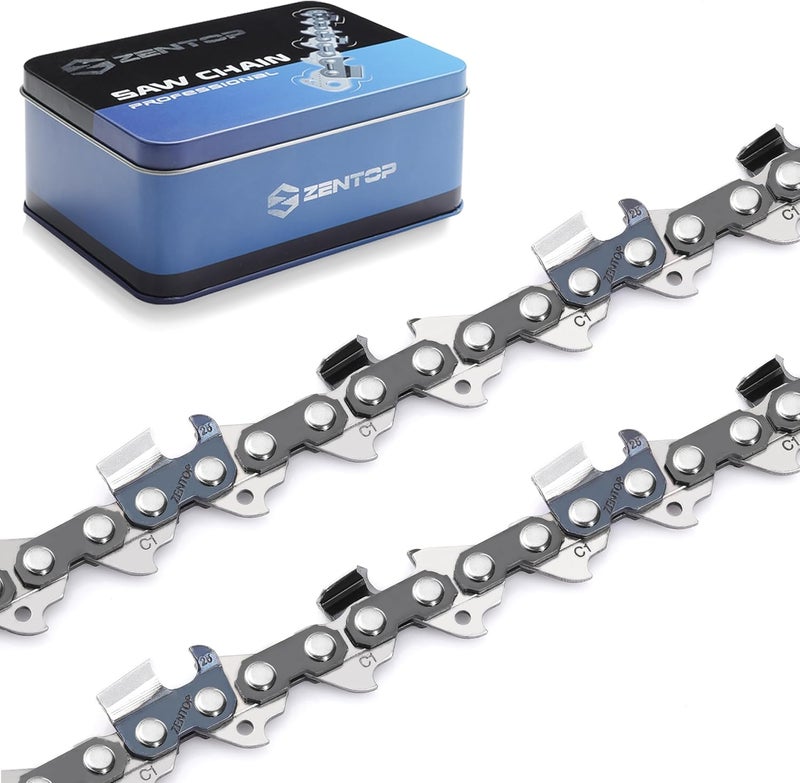 Zentop 20 Inch Chainsaw Chain, 3/8'' Pitch, .050'' Gauge, 72 Drive Links, Fits Stihl MS391, MS311, Husqvarna 455, and More- 33RS72 (2 Pack). - Image 1